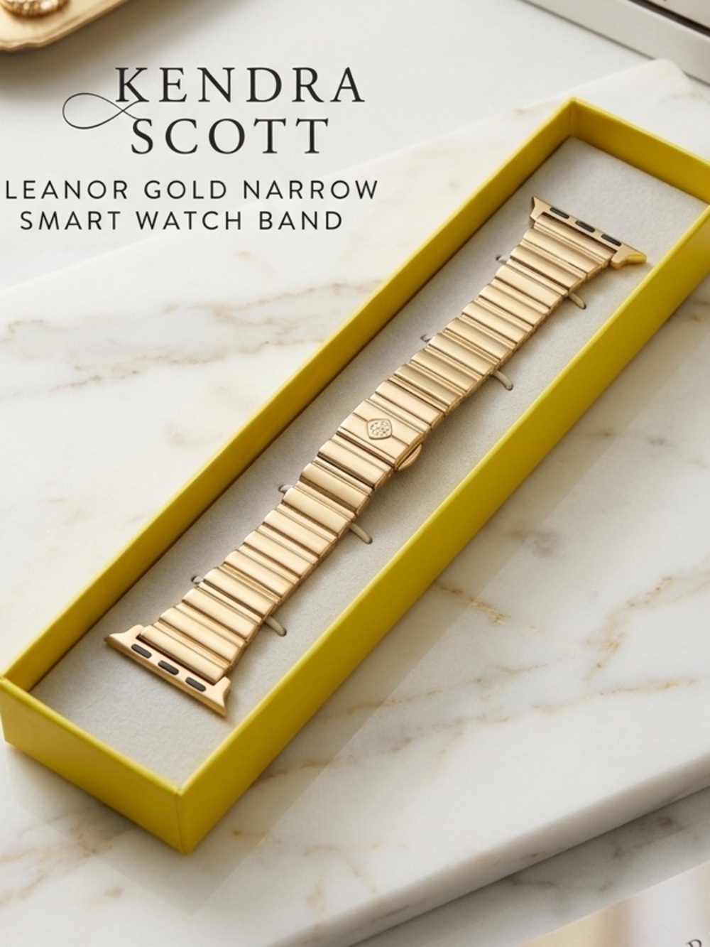 Kendra Scott Gold Leanor Narrow Smart Watch Band Brand New in box, hard to find